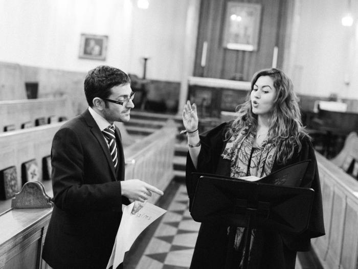 Dr Nicholas Prozzillo and LMH choir scholar