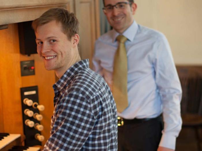 Organ playing at LMH (photo credit: Ben Robinson)