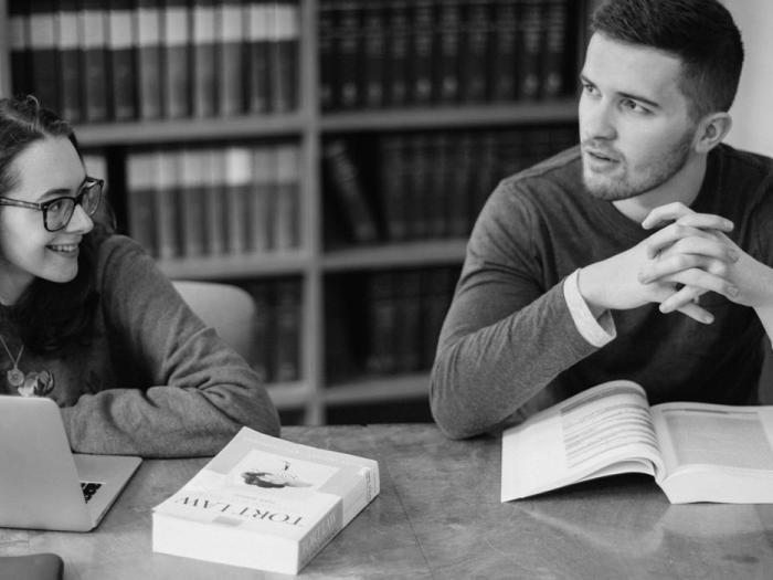 LMH students in Law library (photo credit: Ben Robinson)