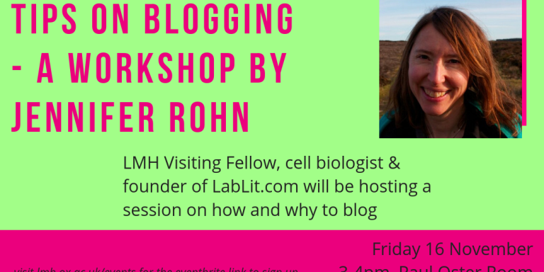 Tips on blogging - a workshop with Jennifer Rohn