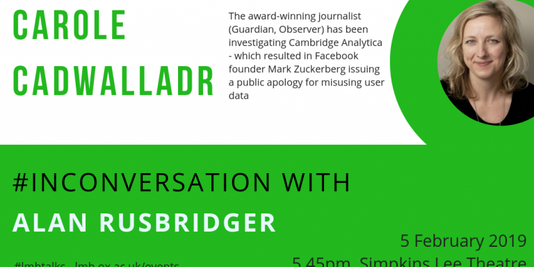 Carole Cadwalladr in conversation with Alan Rusbridger