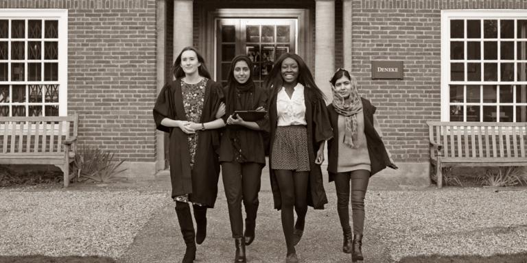 LMH students today, recreating a shot from the 1930s