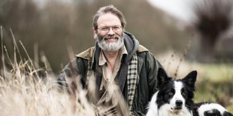 Professor David Macdonald with his dog