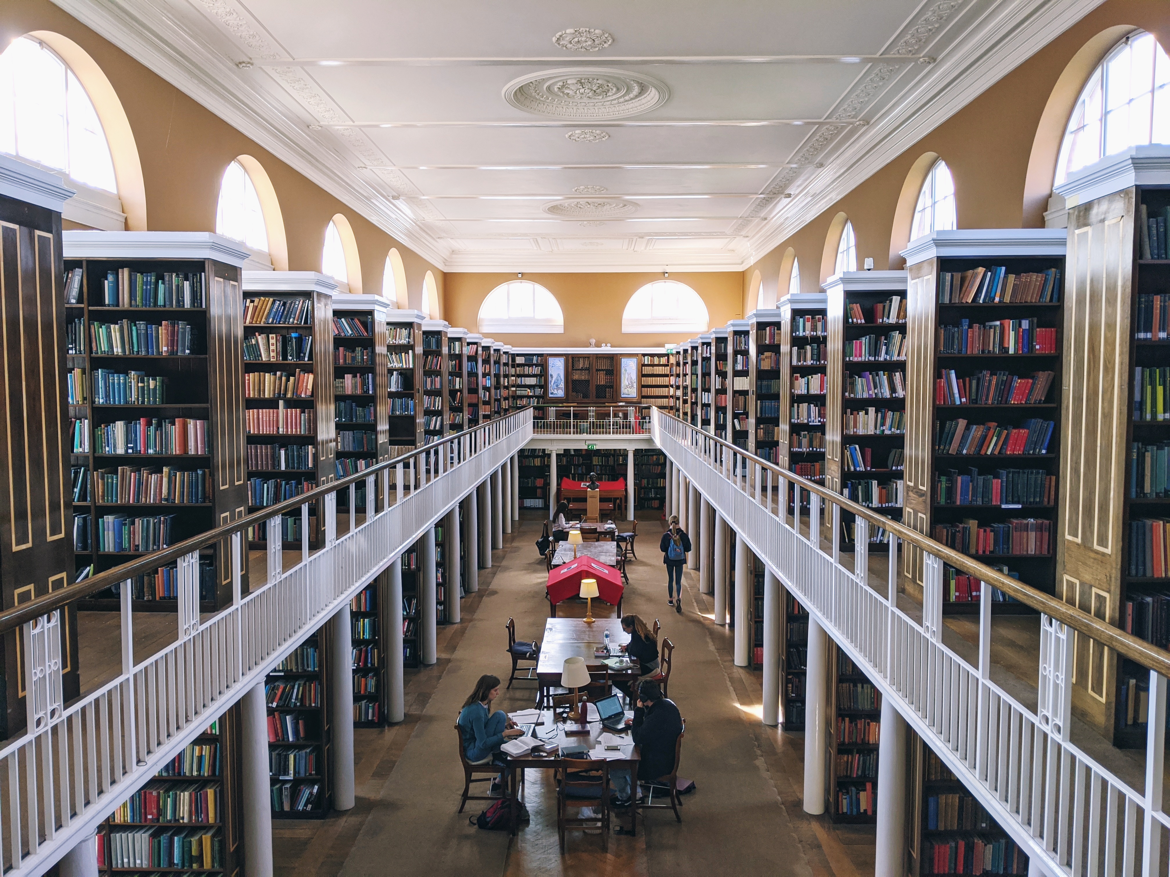 View of the LMH Library from the top floor.