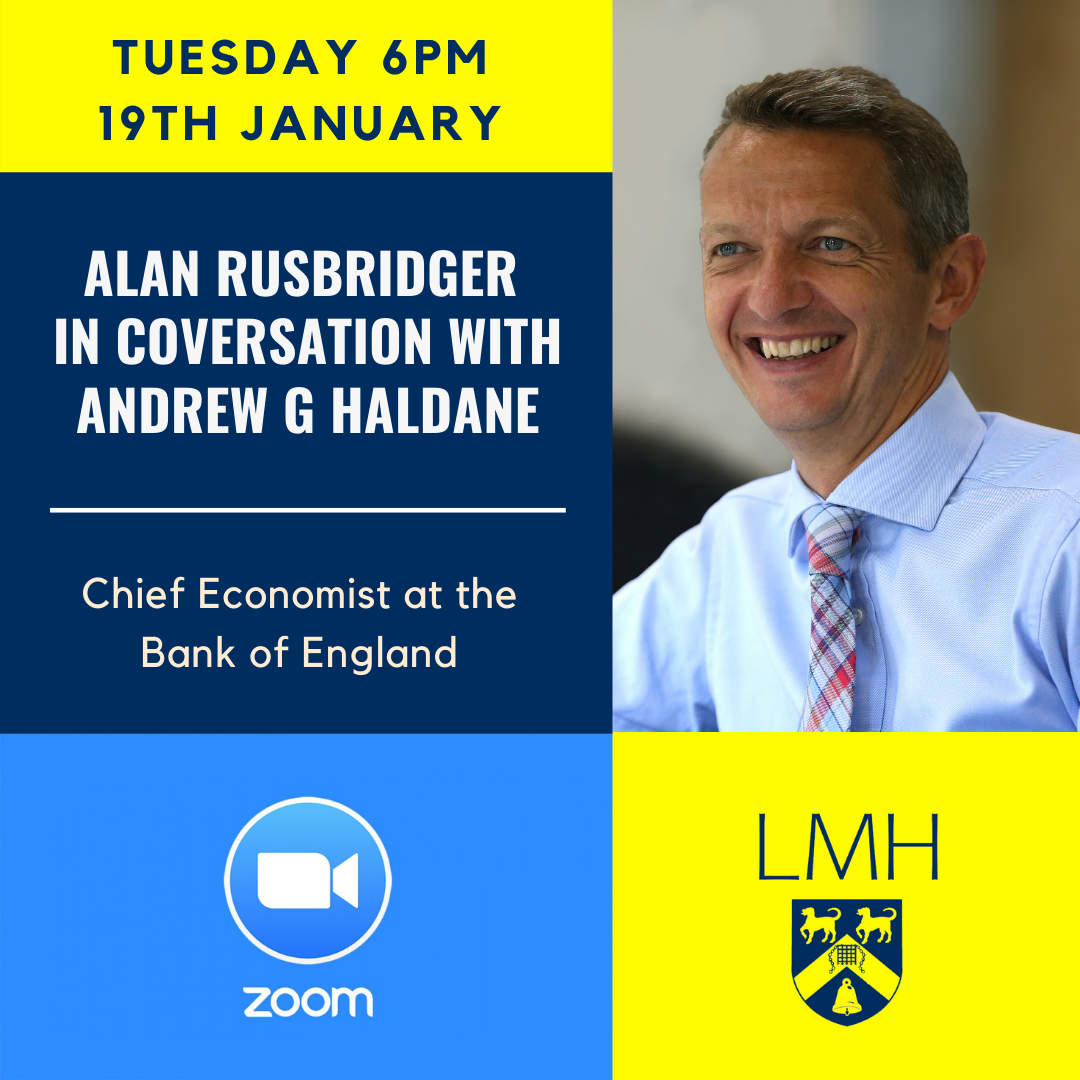 Andrew G Haldane In Conversation Zoom Event Poster