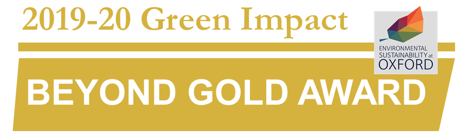 2019-2020 Green Impact - Beyond Gold Award Logo
