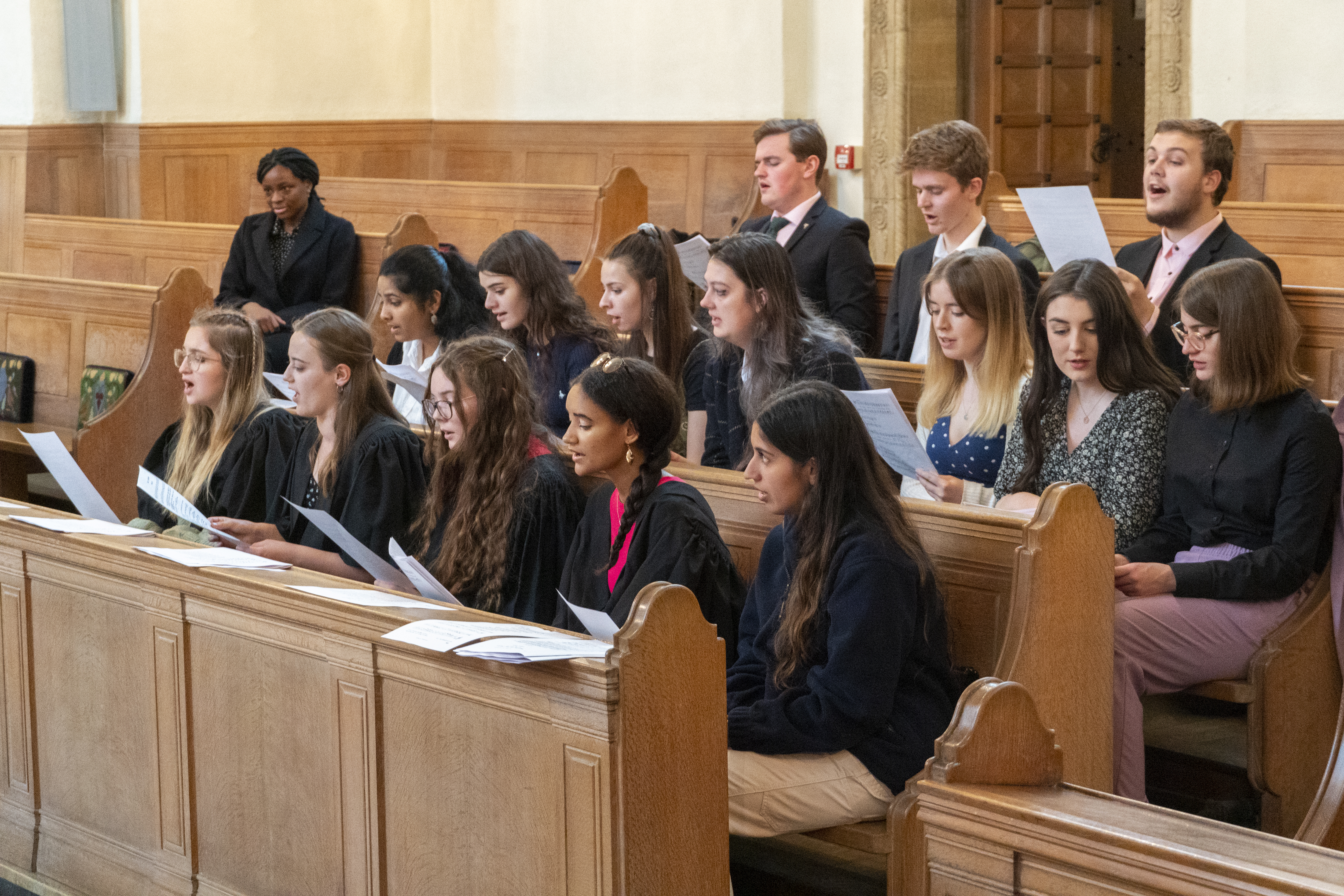 LMH Choir singing in the LMH Chapel