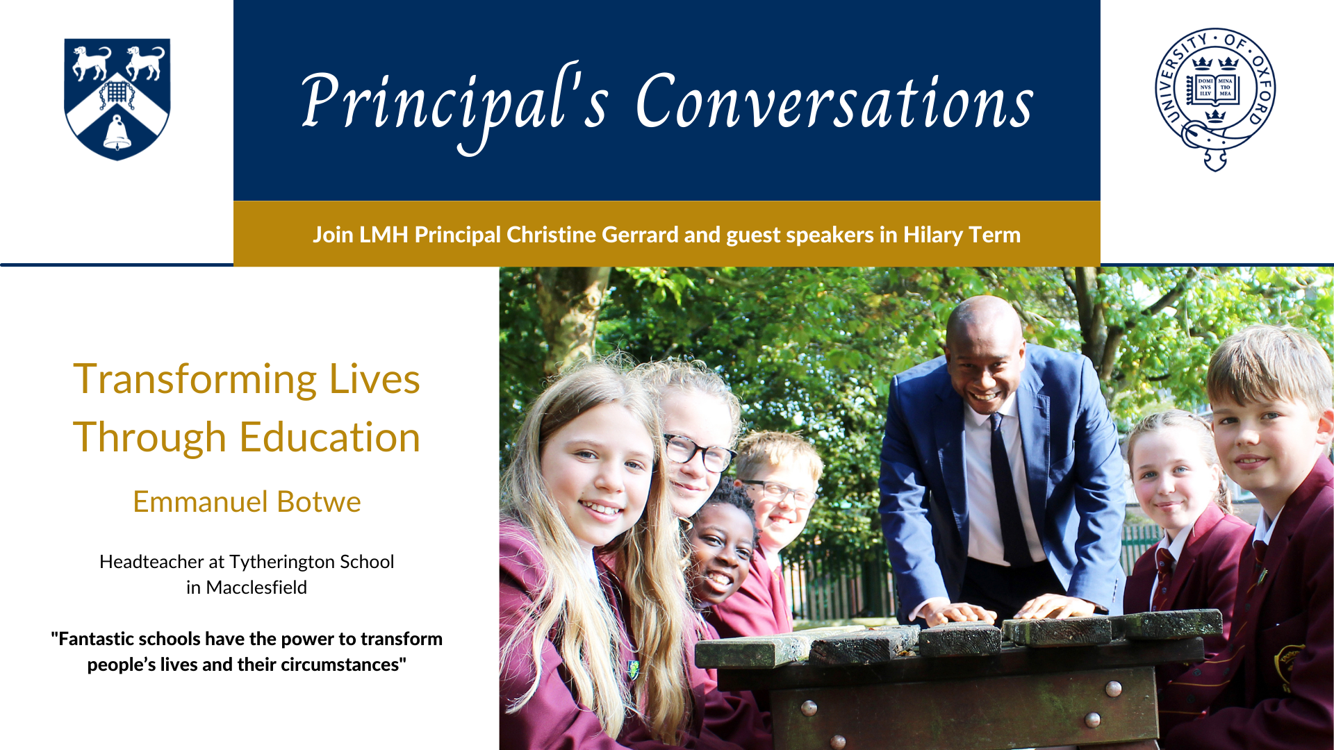 Poster for Principal's Conversation with Emmanuel Botwe