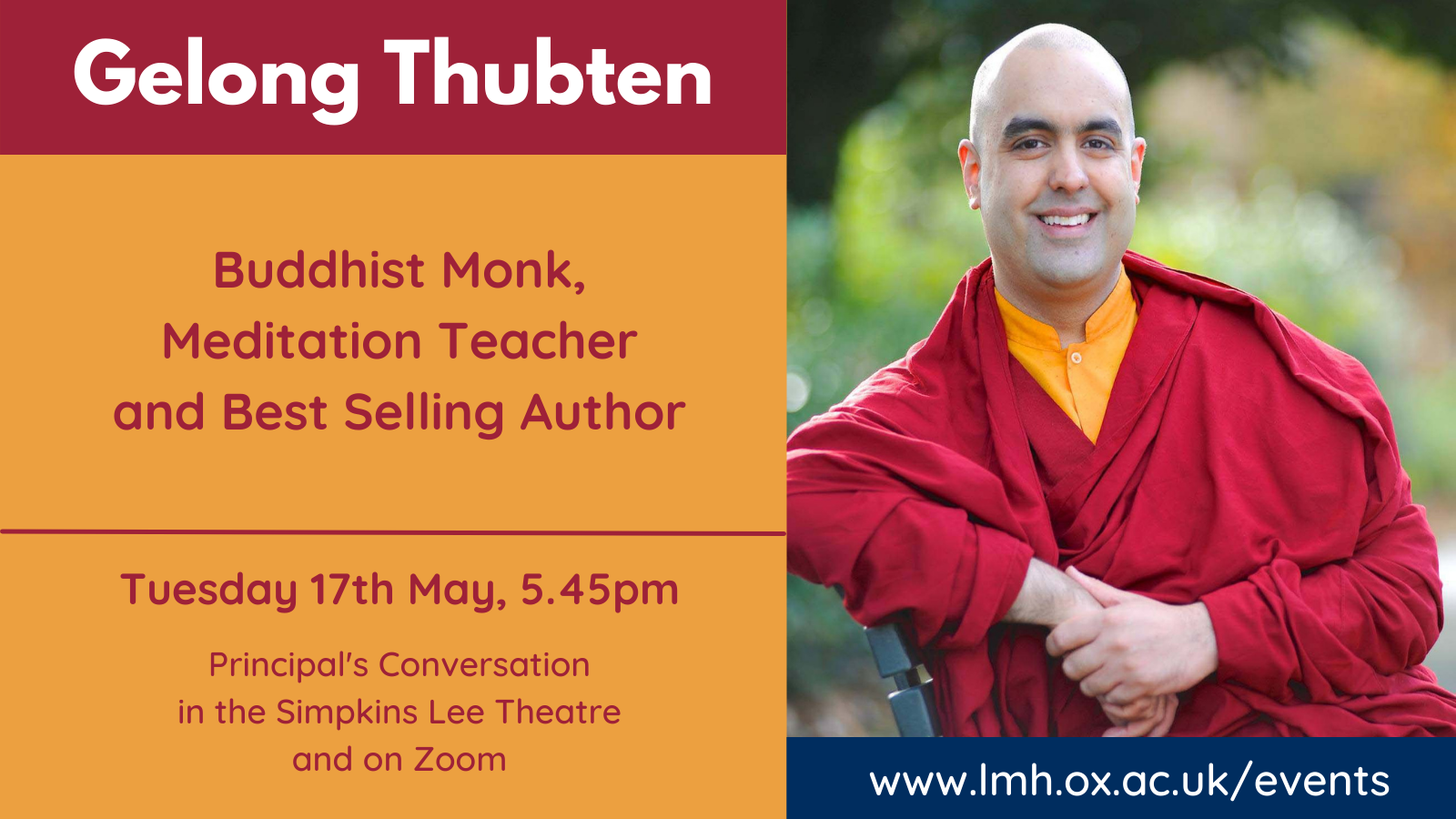 Gelong Thubten Conversation Poster