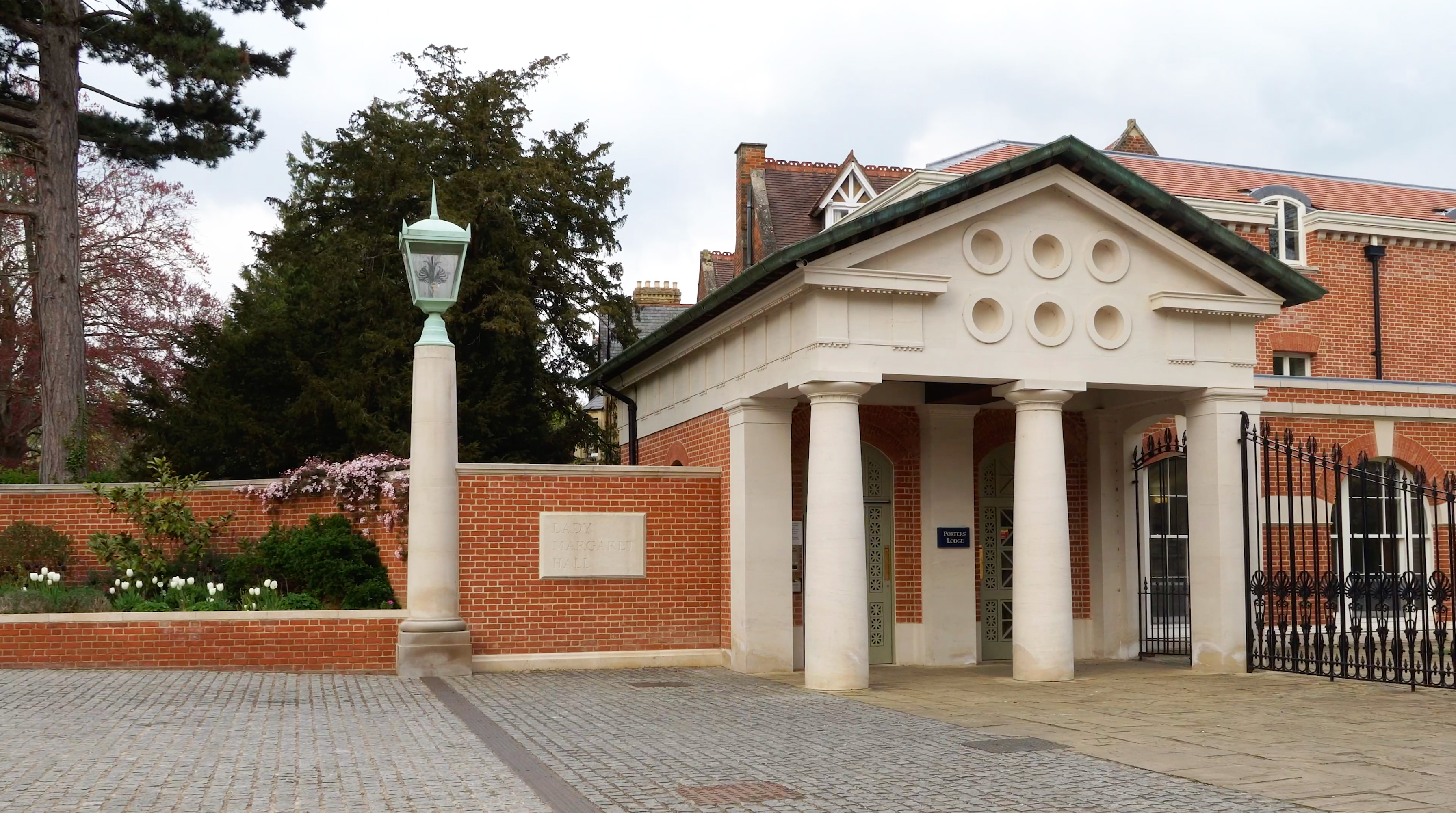 View of the LMH Lodge from outside the front gate