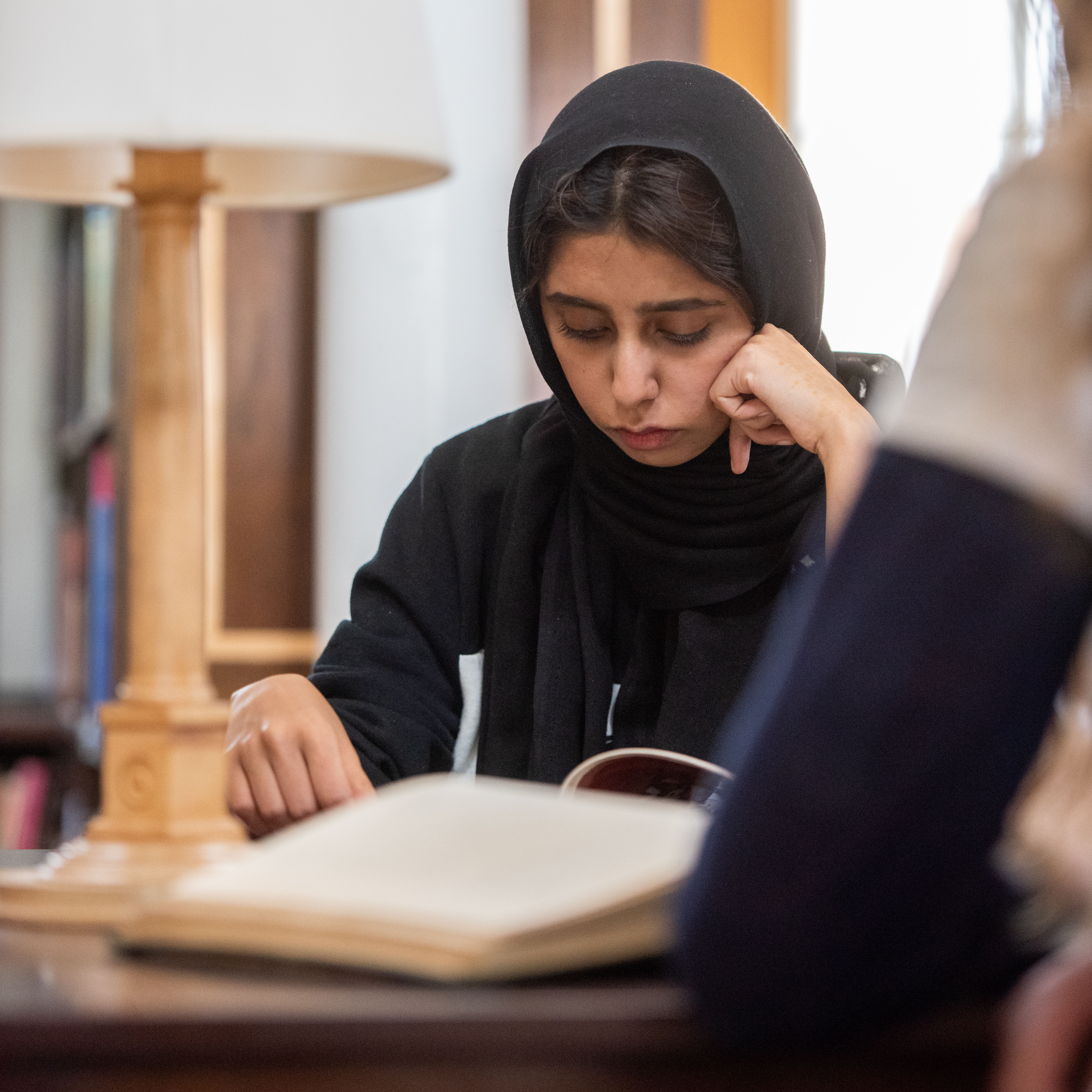 LMH student Maah-Noor studying in the Library