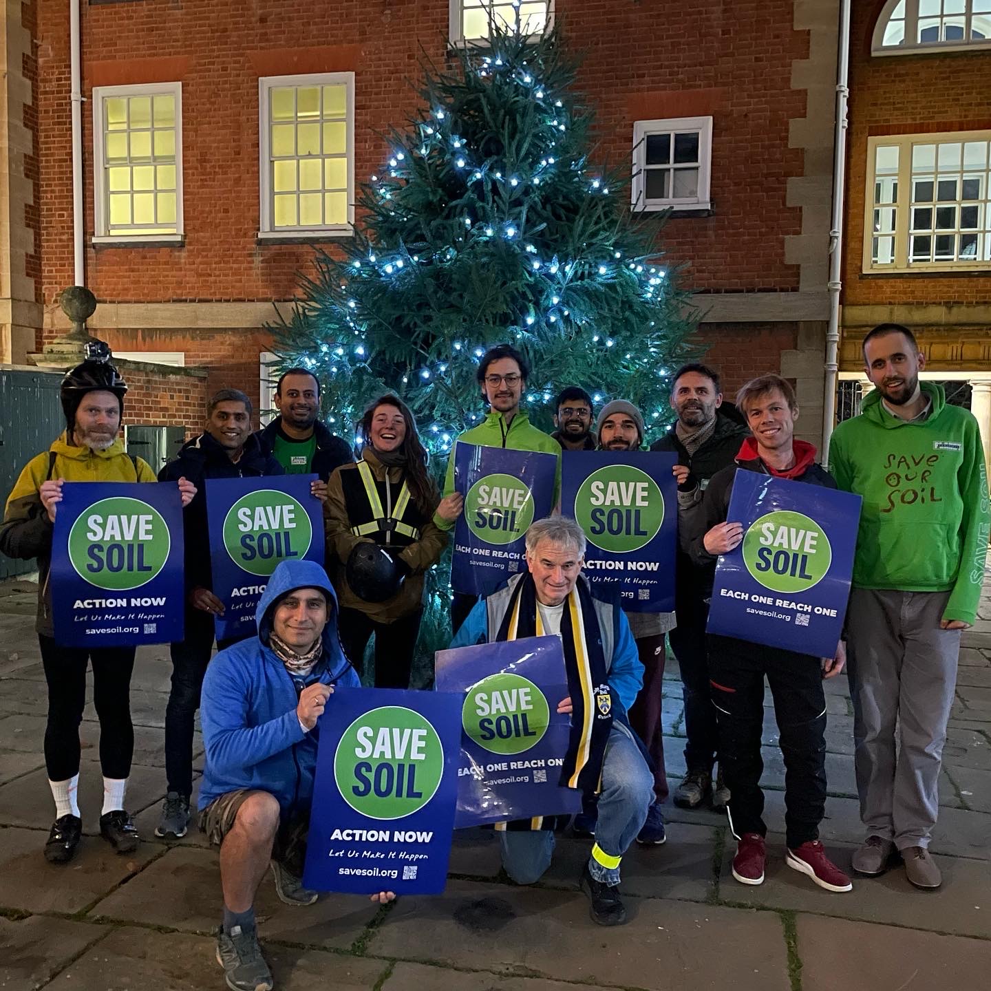 Save the Soil Cyclists at LMH 4 Dec 22