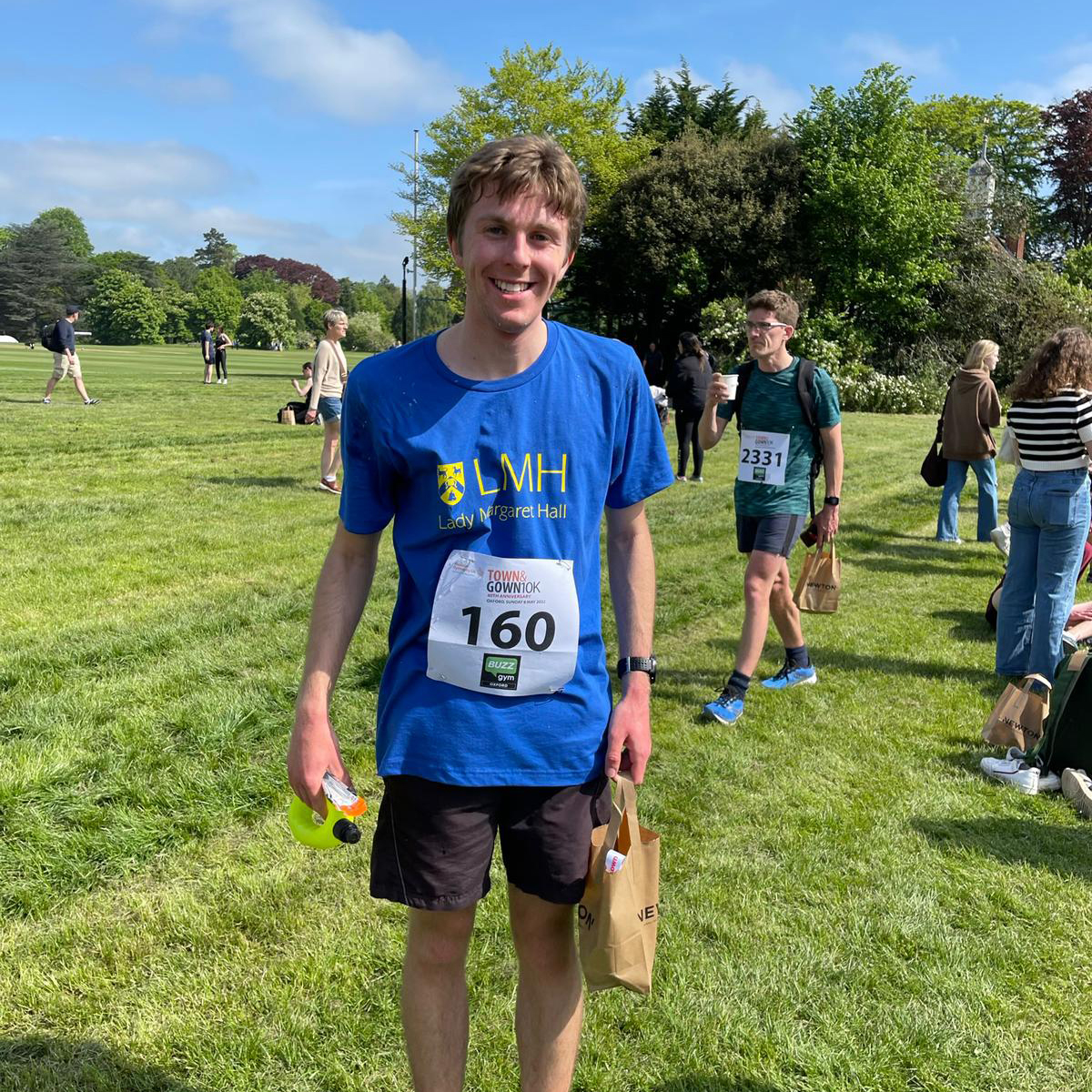 LMH student Matthew Drury after completing the Town and Gown charity race