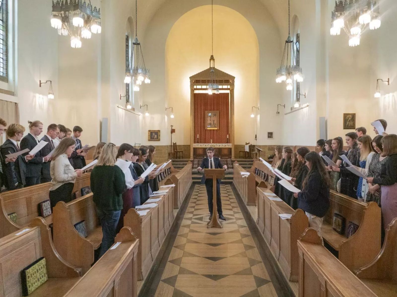 Chapel Choir rehearsing