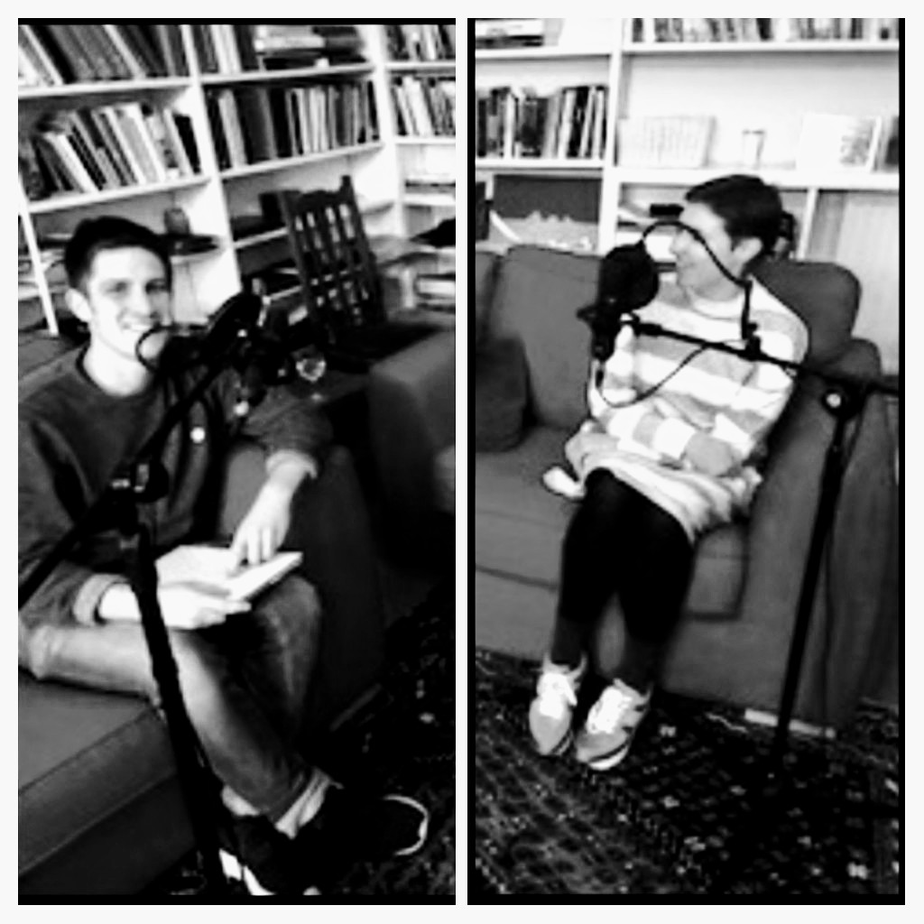Harry and Niamh podcast black and white