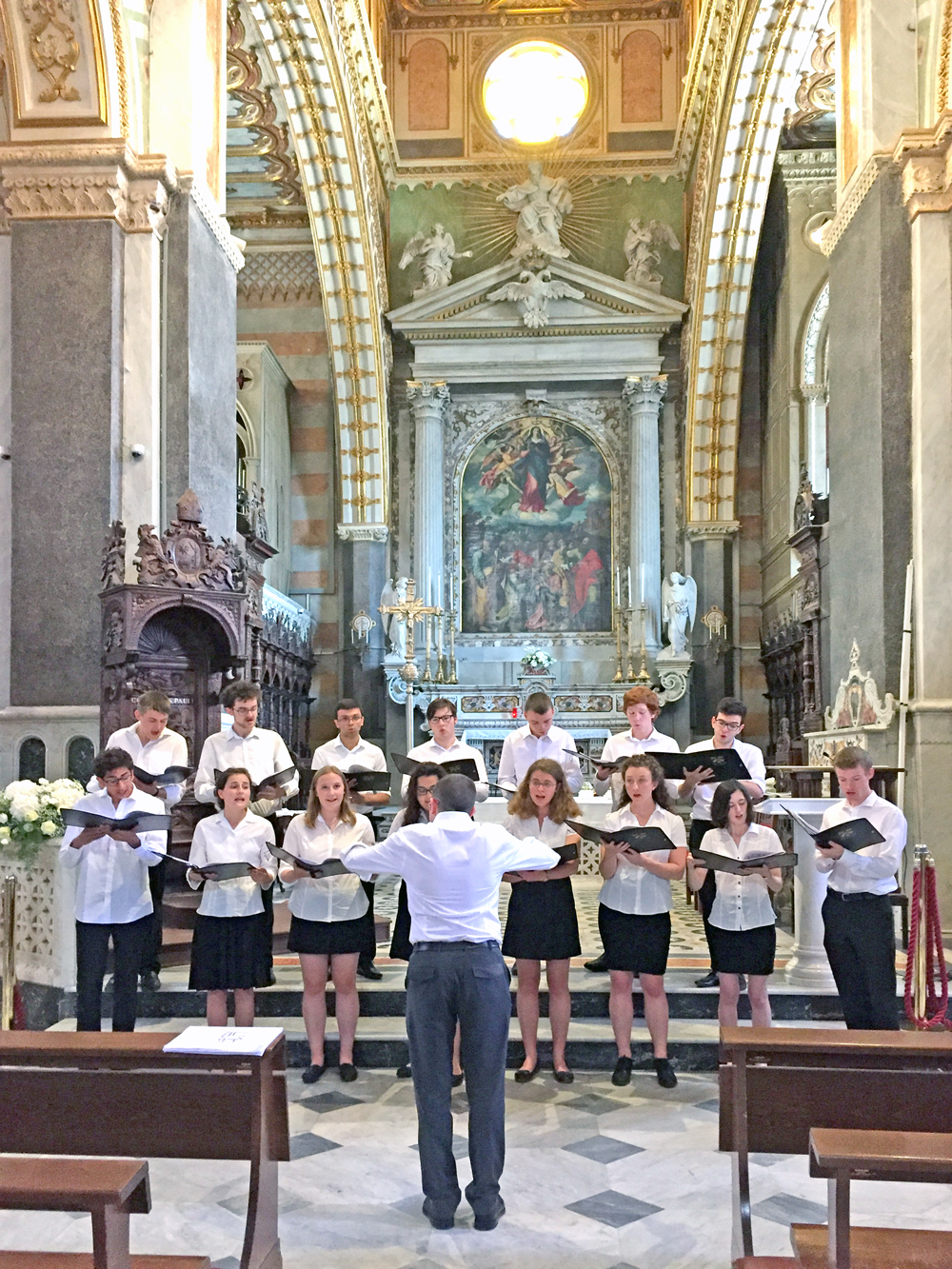 Performing inside Altamura Cathedral
