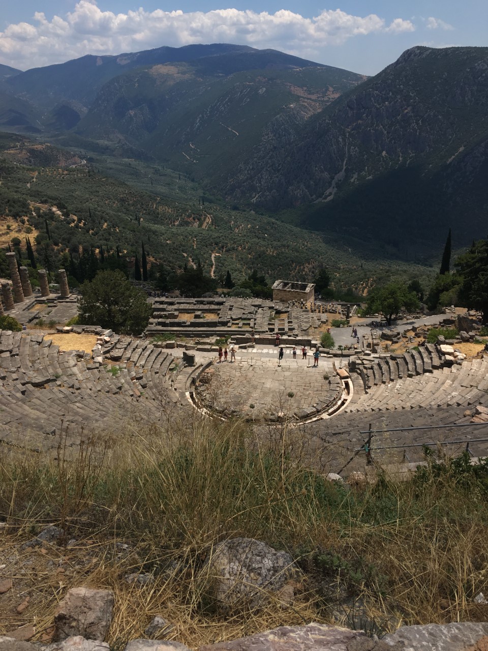 A scenic photograph of the Theatre of Segesta in Delphi