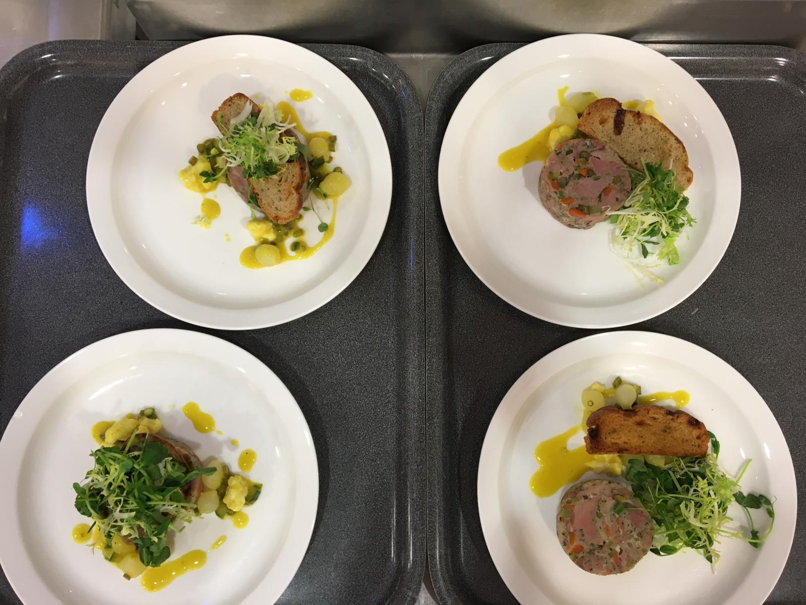 Different food arrangements for the Psychology experiment at LMH's dining hall