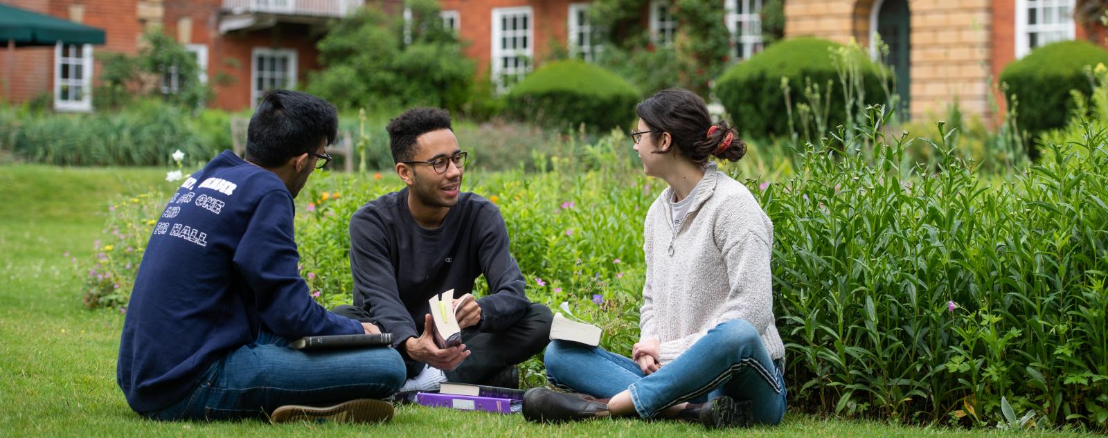 LMH students studying in the gardens by John Cairns