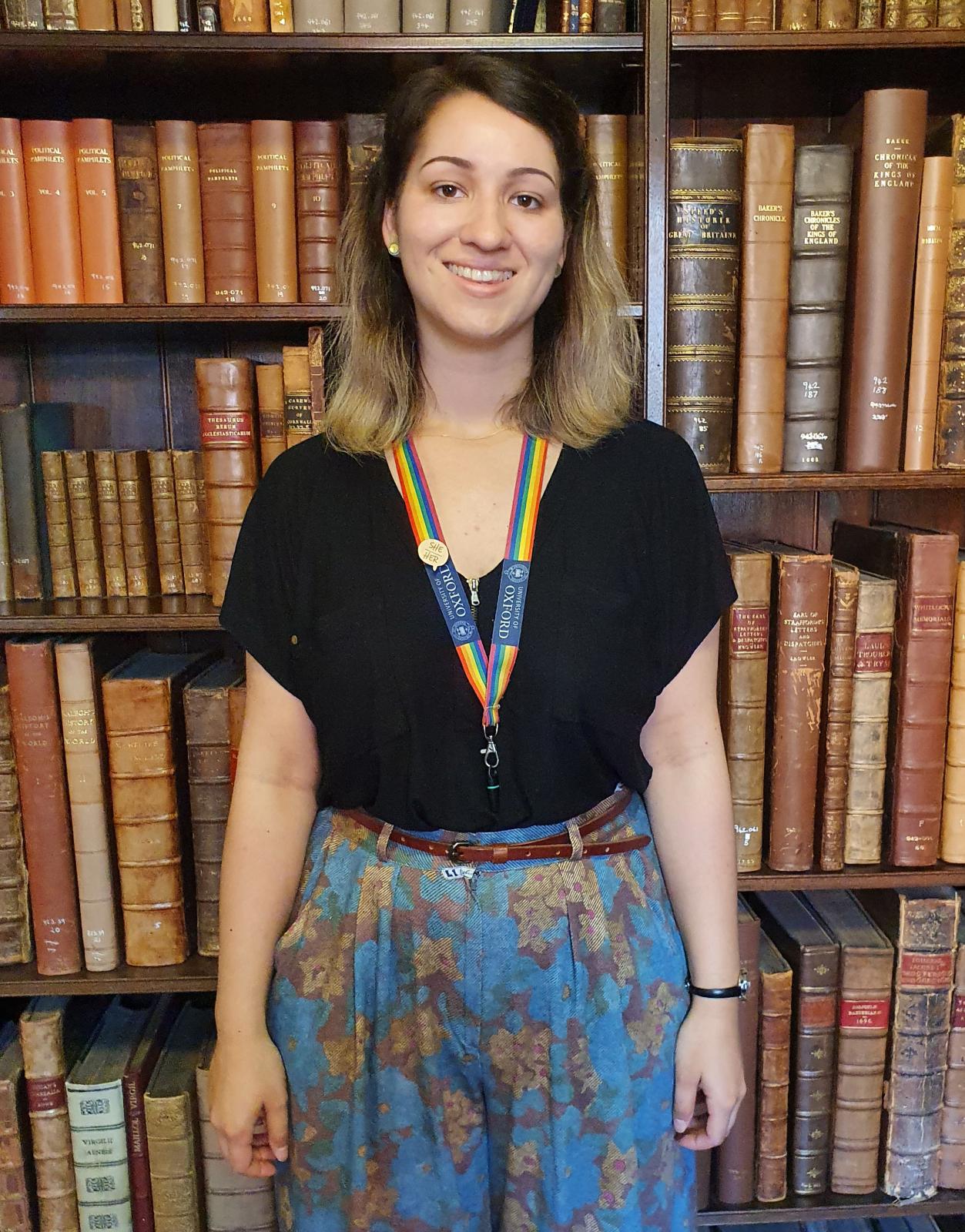 Assistant Librarian Sally in the LMH Library