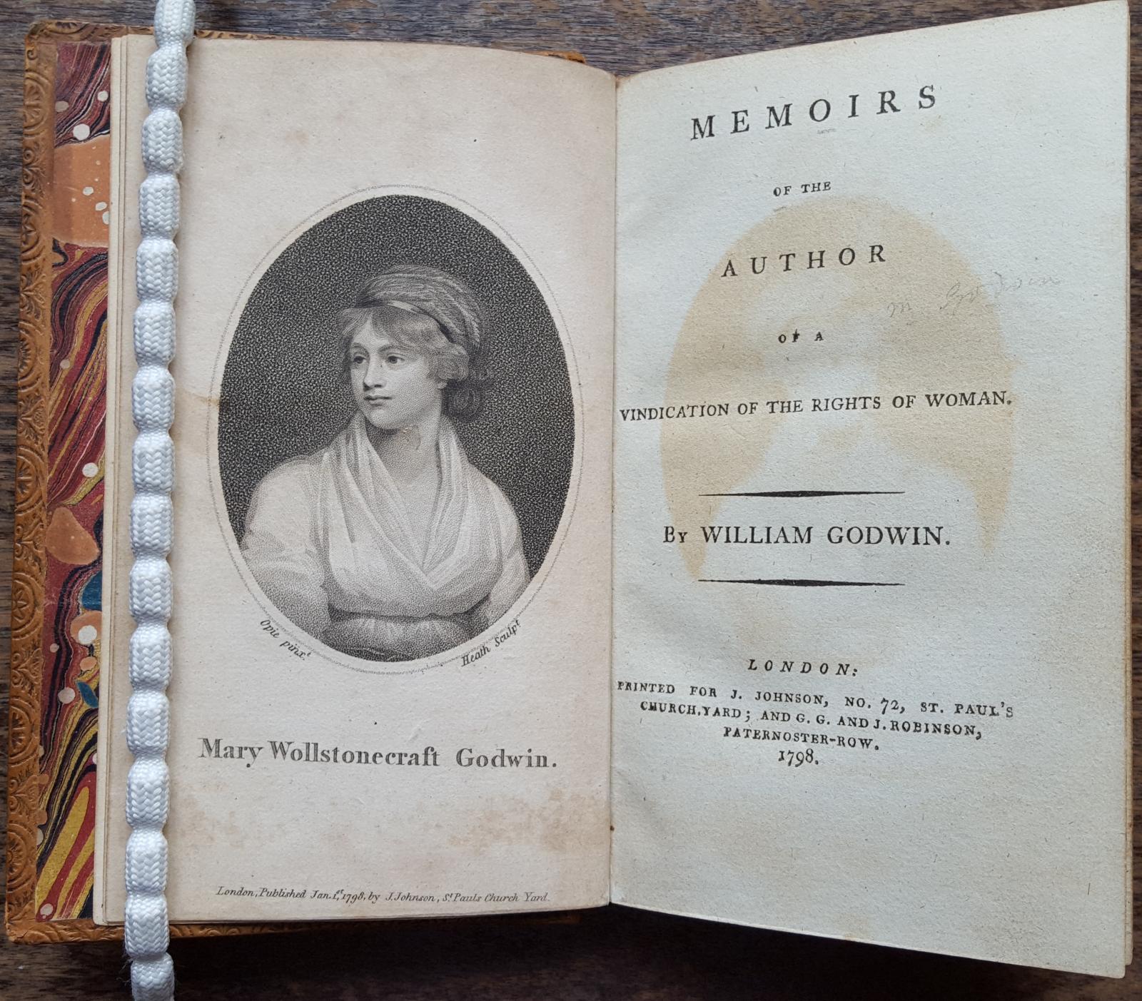 The LMH copy of Mary Wollstonecraft's biography