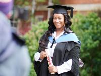 Photo of DJ Cuppy graduating from the University of Oxford