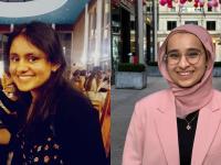 Side by side photos of Spatika Jayaram and Minha Khan