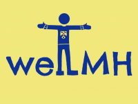 Blue text on a yellow background reads: WellMH
