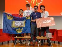 The Plancks team with a third place cheque prize