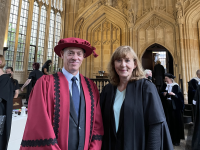 Neil Simpkins and Christine Gerrard at the Divinity School