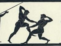 Ancient Greek pankratists (public domain)