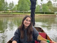 Rafaela on a punt