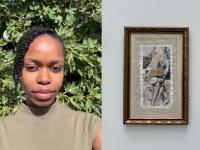 Azezia Edwards headshot and artwork alongside 