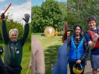 A collection of three pictures from LMH's Sports Day