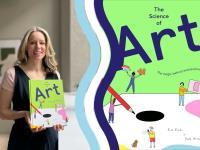 Ruth Millington, next to a graphic showing the front cover of the science of art