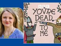 Side by side images of Professor Marion Turner and a graphic advertising 'You're Dead to Me'