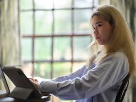 Female sap student in a tutorial