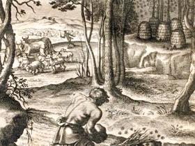 Woodcut illustrating Virgil's Georgics