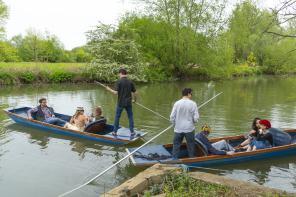 Students punting at LMH