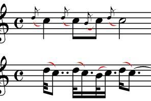 Close up of a sheet of music