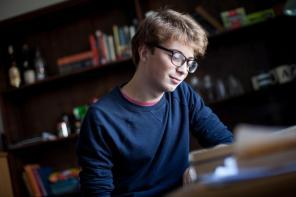 Student studying