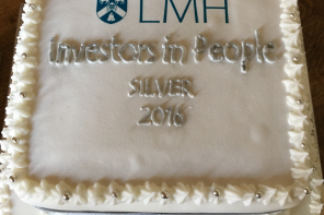 Cake celebrating the 2016 LMH Investors in People Silver award