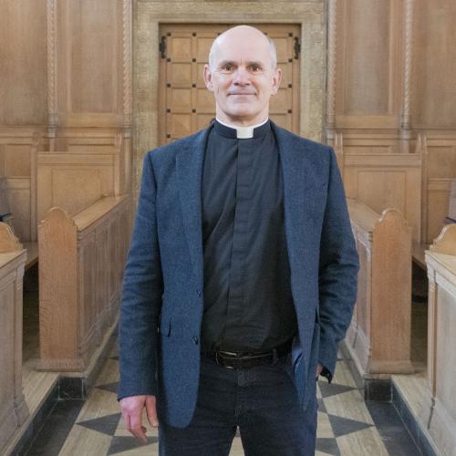 LMH Chaplain Andrew Foreshew-Cain in the LMH Chapel