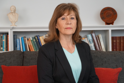 Professor Christine Gerrard in the Principal's Office