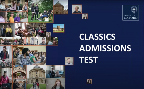 Screenshot from the Faculty of Classics Video