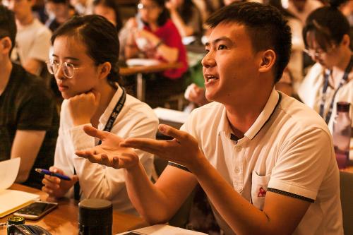 Student engaging in a lecture