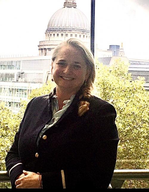 A picture of a women smiling