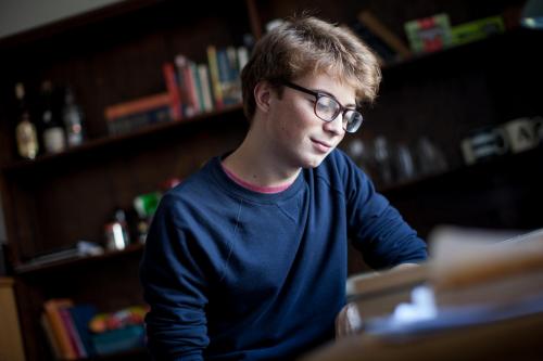 Student studying