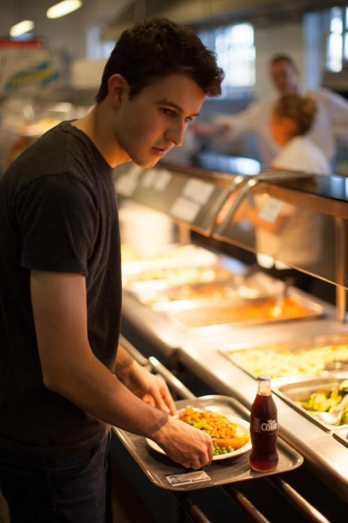 Student line at LMH dining hall