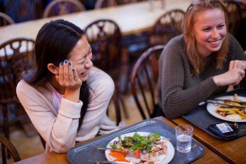 Students at LMH dining hall